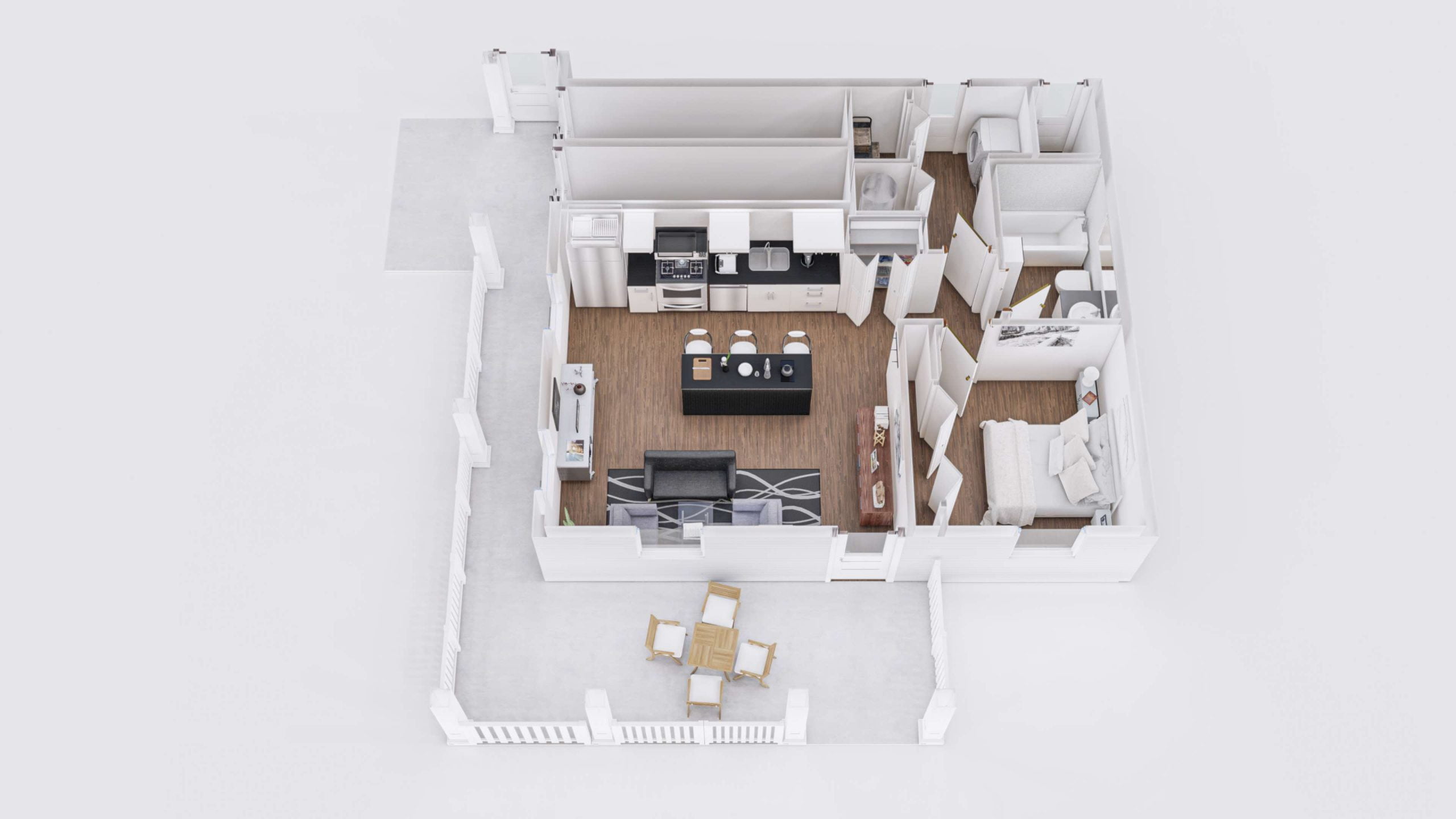 Zion floorplan featuring one bed and one bath at HighPoint Apartments