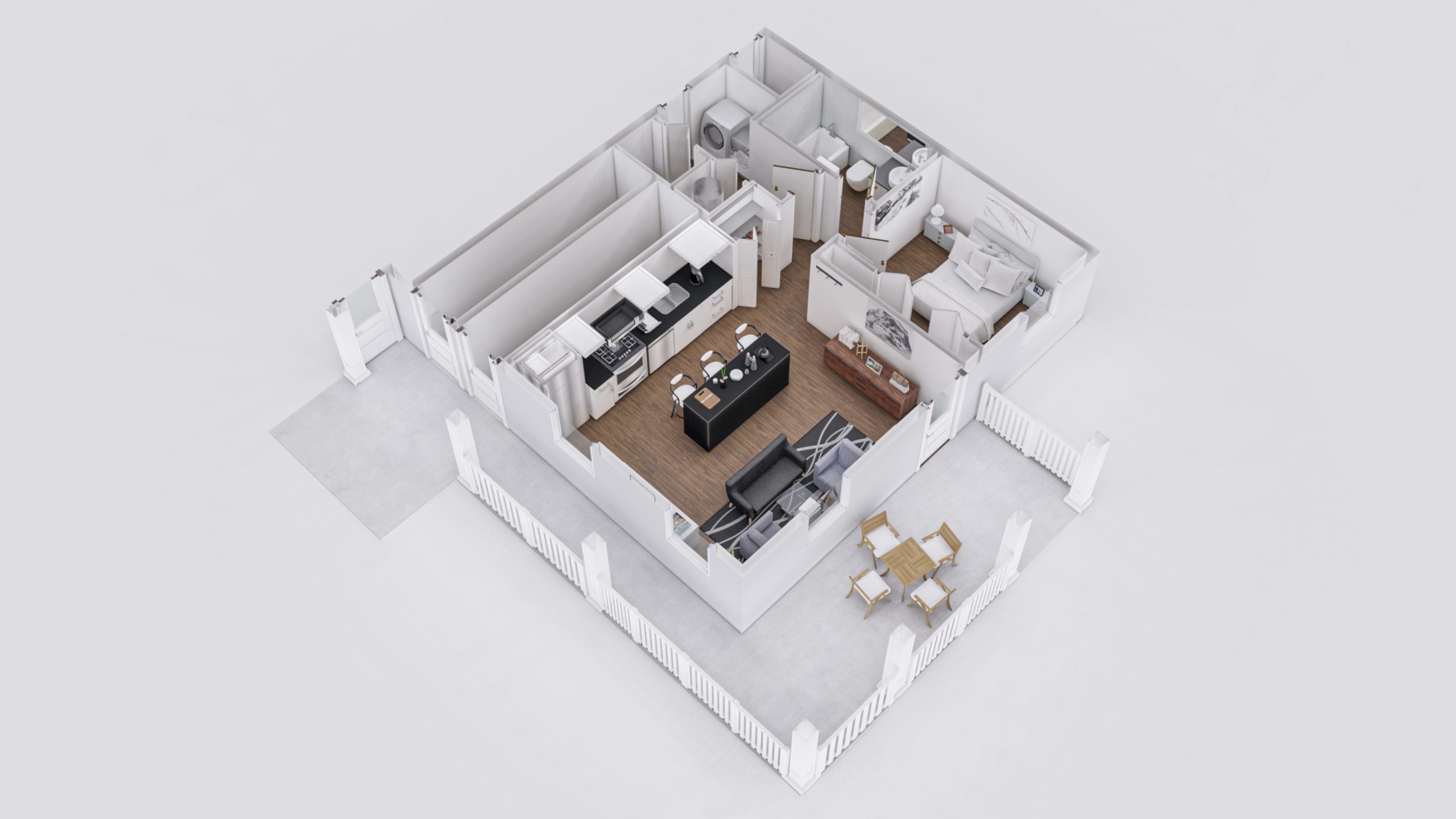 one bedroom one bathroom Zion floorplan at HighPoint Apartments